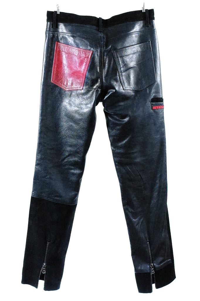 Mod. 8C - Black Leather/Suede Pants