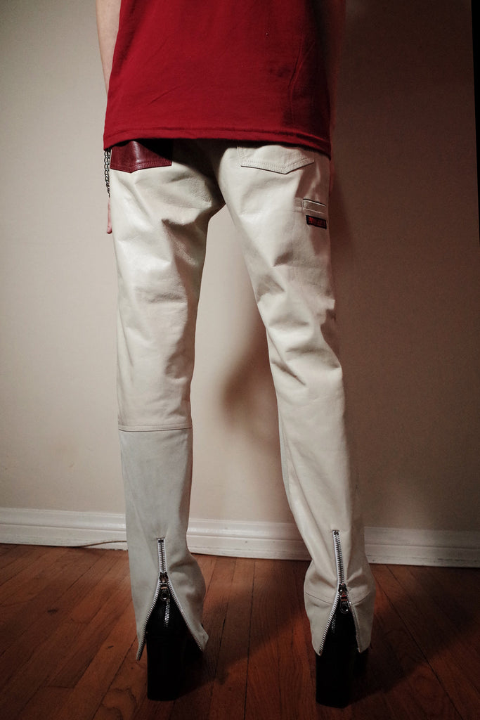 Mod. 8C - Beige Leather/Suede Pants
