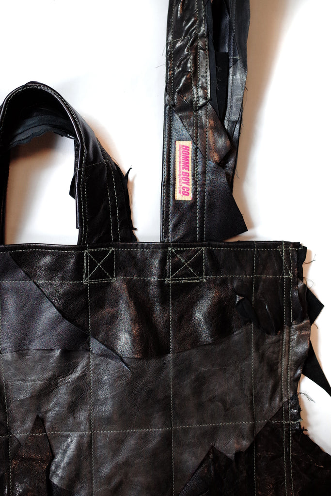 Acc. 2 Col. 2 - Large Black Leather Tote