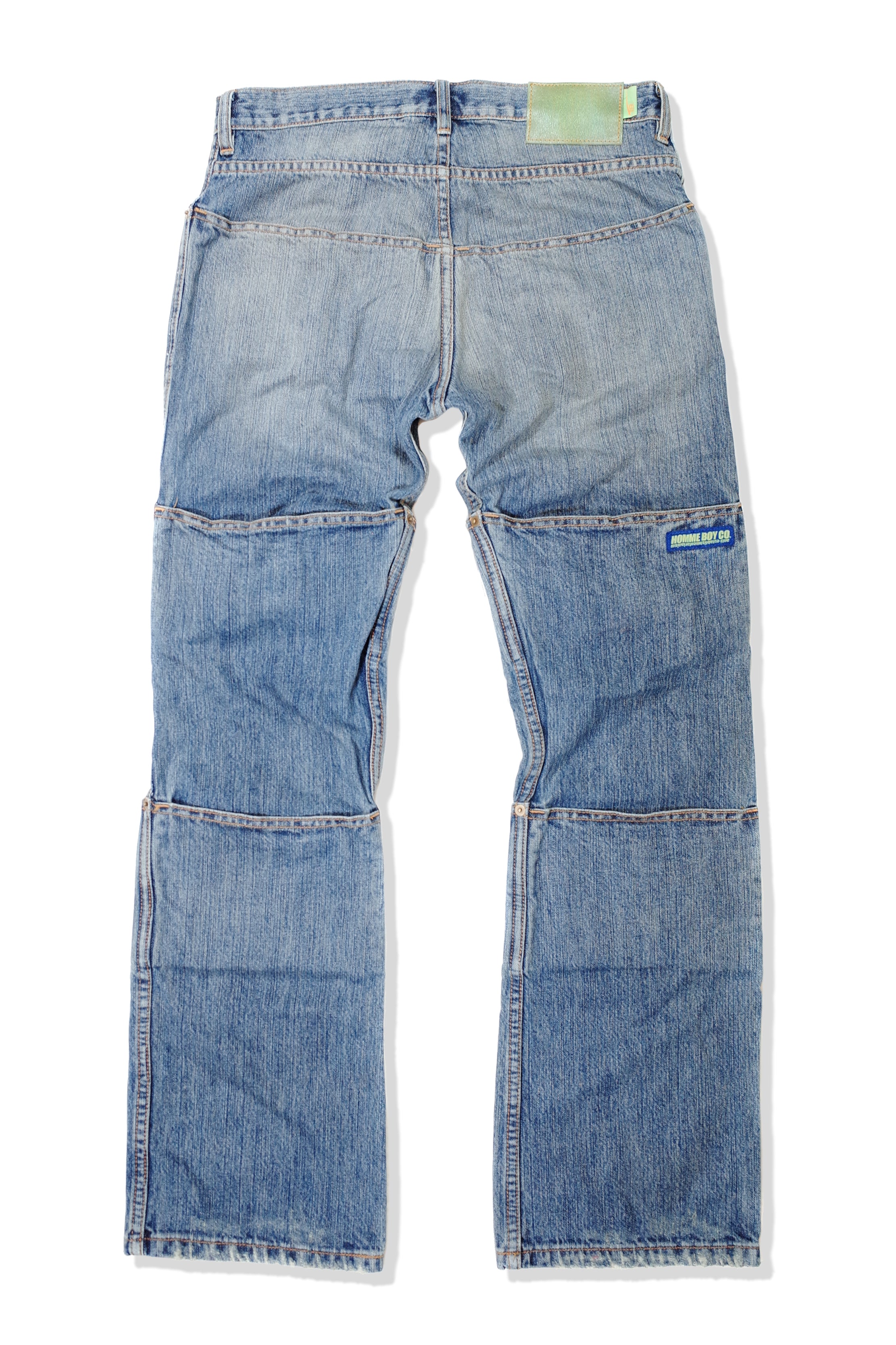 Blue Distressed bootcut jeans, Balenciaga