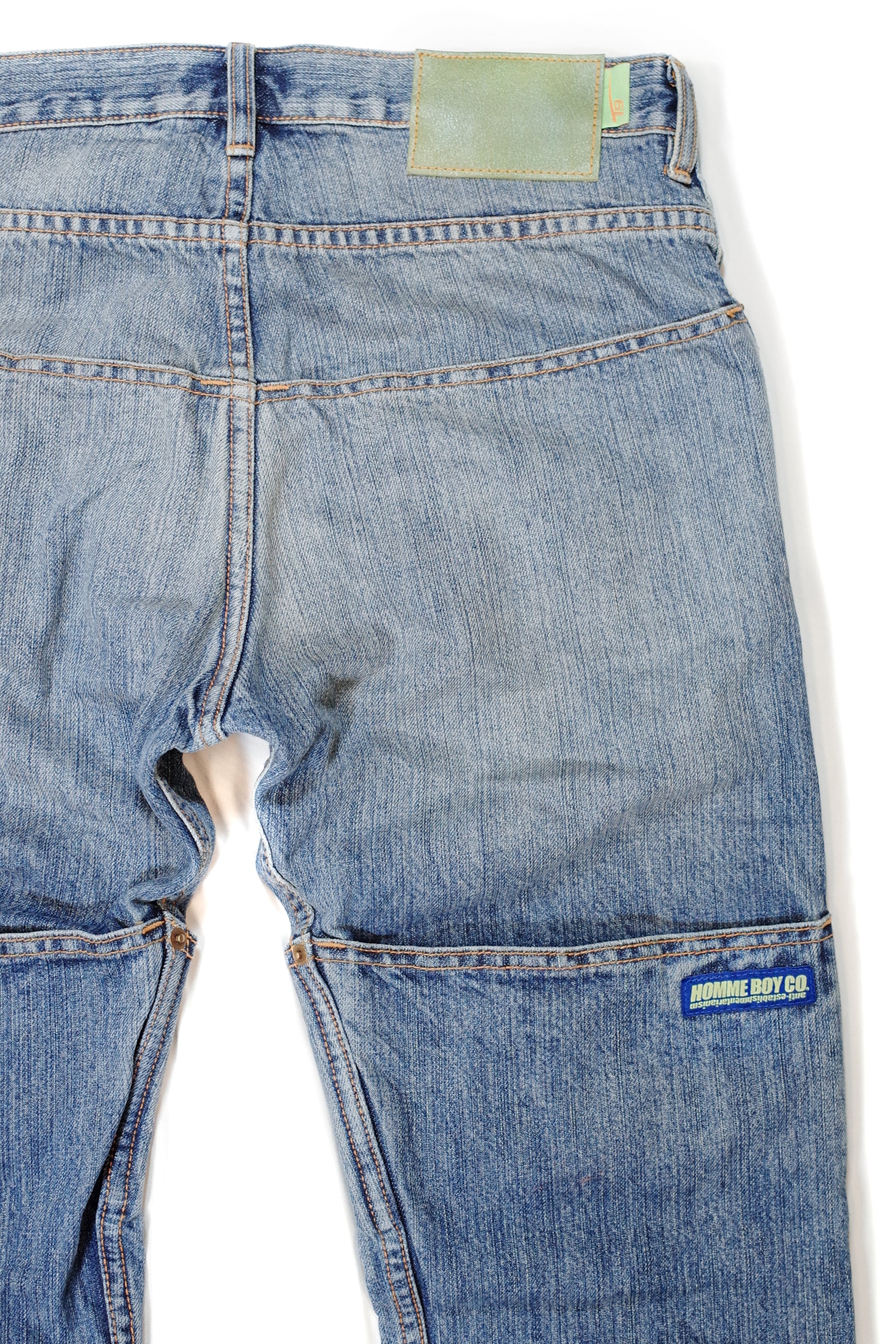 Mod. 22 Col. 2 - 12 Pocket Indigo Distressed Denim – HOMME BOY CO.