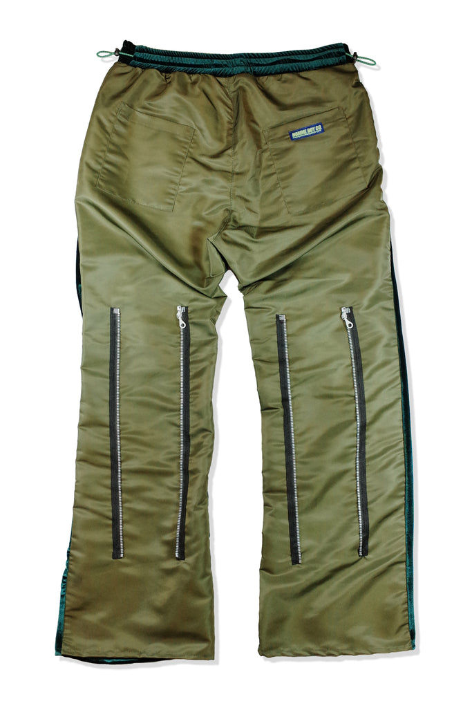 Mod. 27B Col. 3/4 - Green/Purple Hybrid Pants w/ Zips