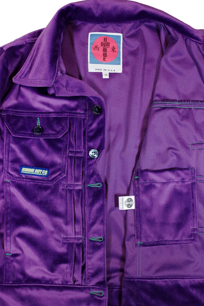Mod. 2D Col. 4 - Purple Pleated Trucker Jacket