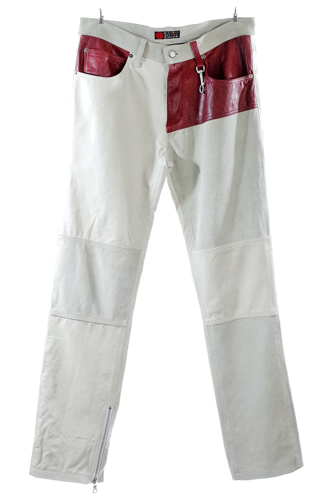 Mod. 8C - Beige Leather/Suede Pants
